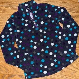 Girls Green Soda 1/4 Zip Fleece